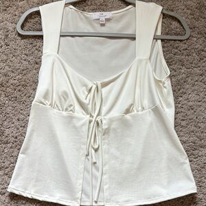 Cream Tie-Front Camisole